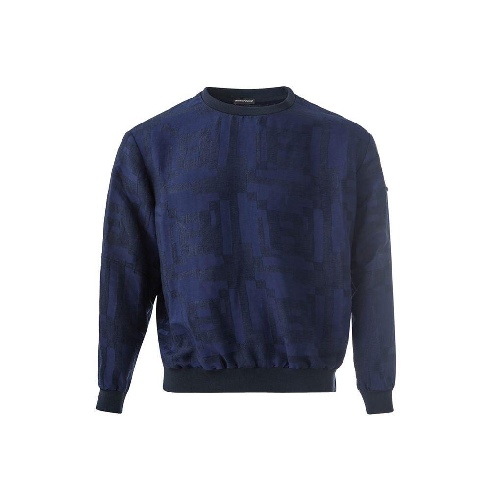 Elegant Linen Blue T-Shirt for Men-Emporio Armani-LabelTerrace.com