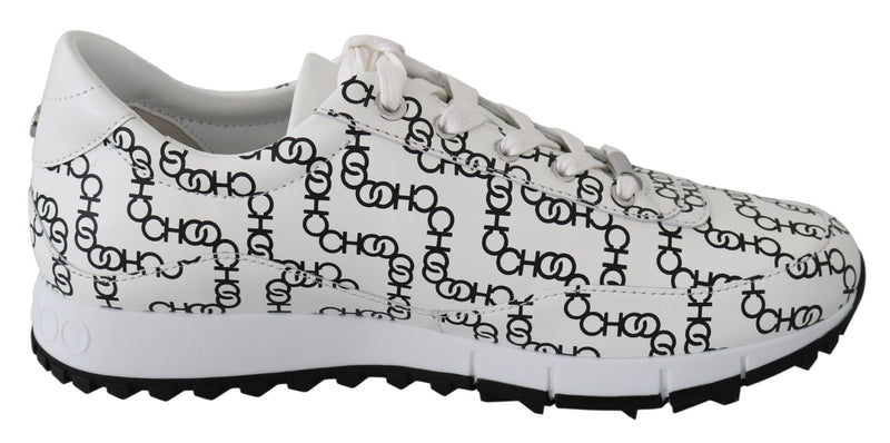 Elegant Monochrome Leather Sneakers-Jimmy Choo-LabelTerrace.com