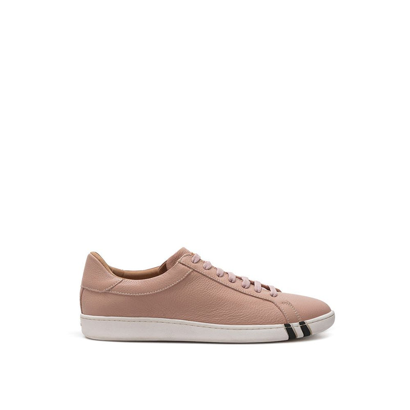 Elegant Pink Leather Sneakers for Women-Bally-LabelTerrace.com