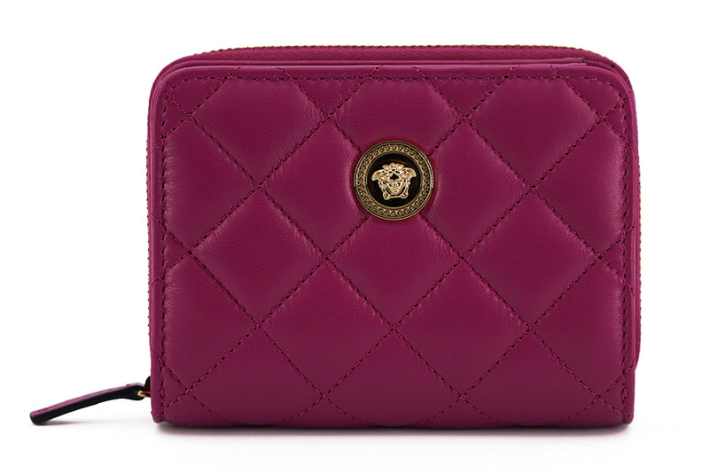 Elegant Purple Quilted Leather Wallet-Versace-LabelTerrace.com