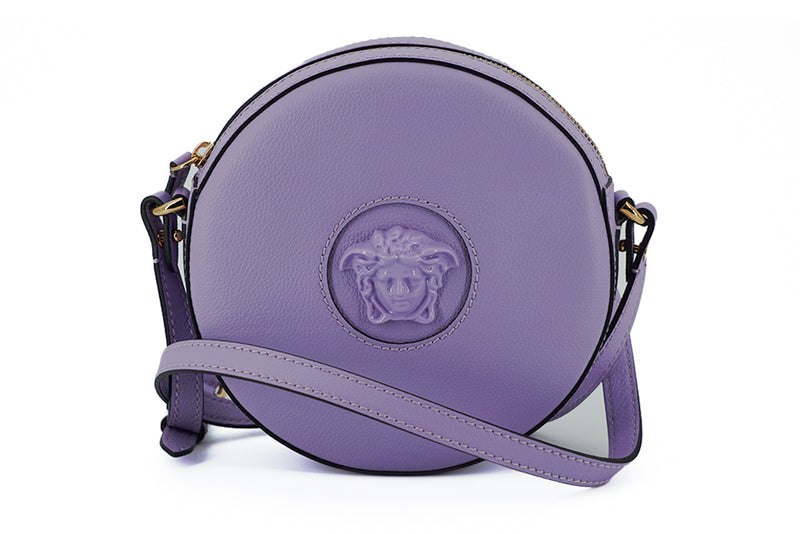 Elegant Purple Round Shoulder Bag-Versace-LabelTerrace.com