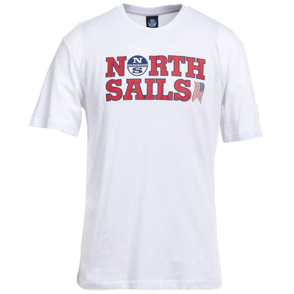 Elegant White Cotton Logo Tee-North Sails-LabelTerrace.com