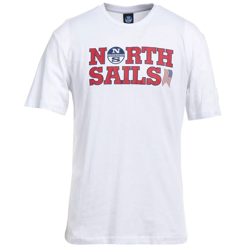 Elegant White Cotton Logo Tee-North Sails-LabelTerrace.com