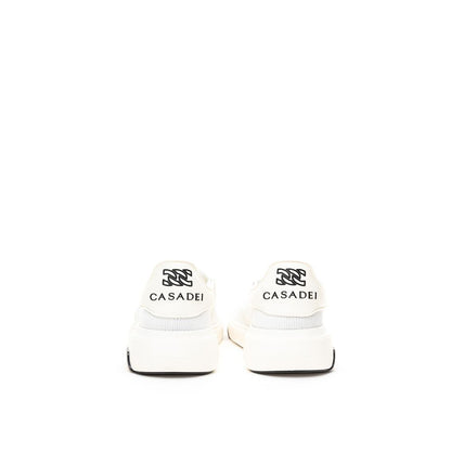 Elegant White Leather Sneakers-Casadei-LabelTerrace.com