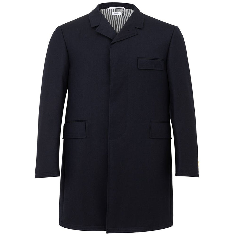 Elegant Wool Jacket in Signature Blue-Thom Browne-LabelTerrace.com