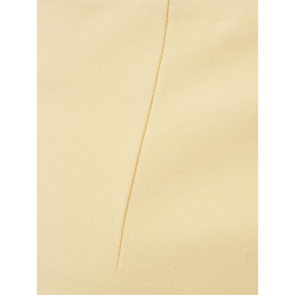 Elegant Yellow Viscose Skirt for Women-Lardini-LabelTerrace.com