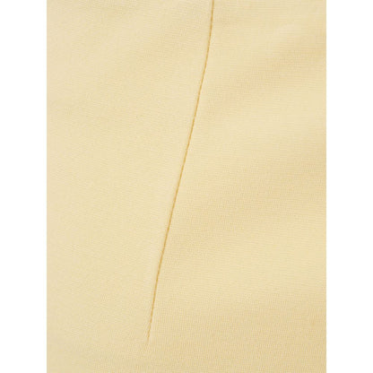 Elegant Yellow Viscose Skirt for Women-Lardini-LabelTerrace.com