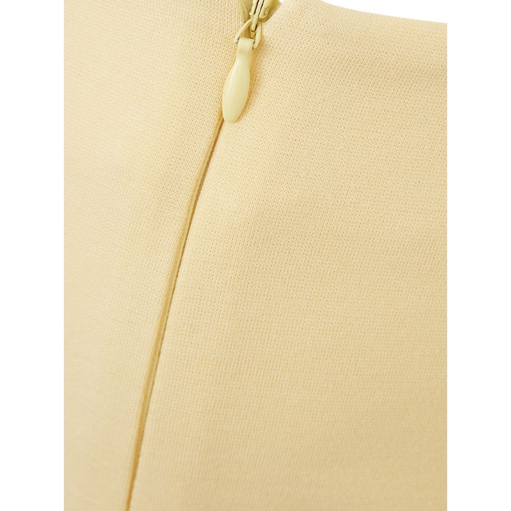 Elegant Yellow Viscose Skirt for Women-Lardini-LabelTerrace.com