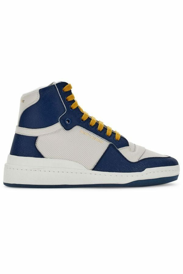 Elevate Your Style with Mid-Top Blue Luxury Sneakers-Saint Laurent-LabelTerrace.com