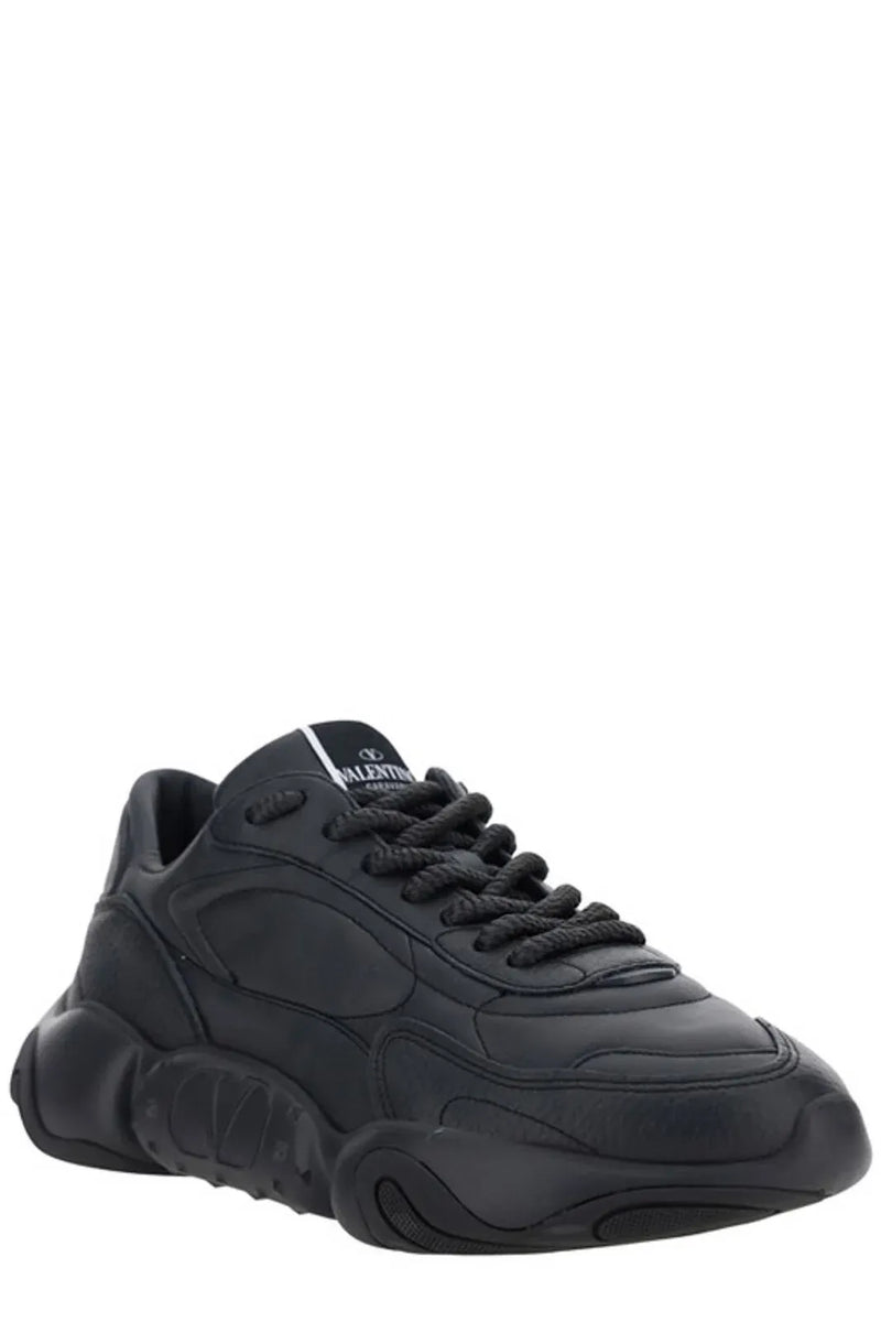 Elevated Elegance Low-Top Leather Sneakers-Valentino-LabelTerrace.com