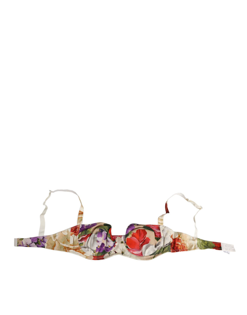 Floral Print Semi Padded Balconette Bra Underwear-Dolce & Gabbana-LabelTerrace.com
