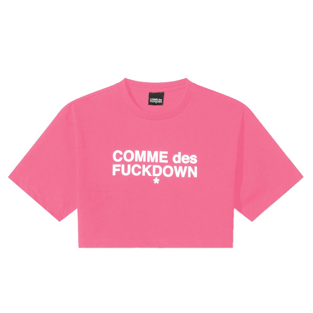 Fuchsia Cotton Women T-Shirt-Comme Des Fuckdown-LabelTerrace.com