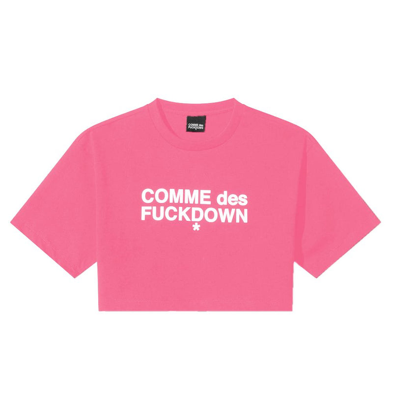 Fuchsia Cotton Women T-Shirt-Comme Des Fuckdown-LabelTerrace.com