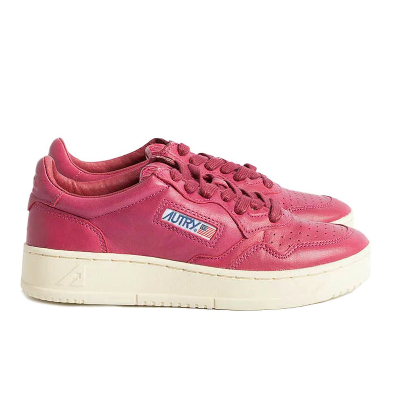 Fuchsia Goatskin Women Sneaker-Autry-LabelTerrace.com