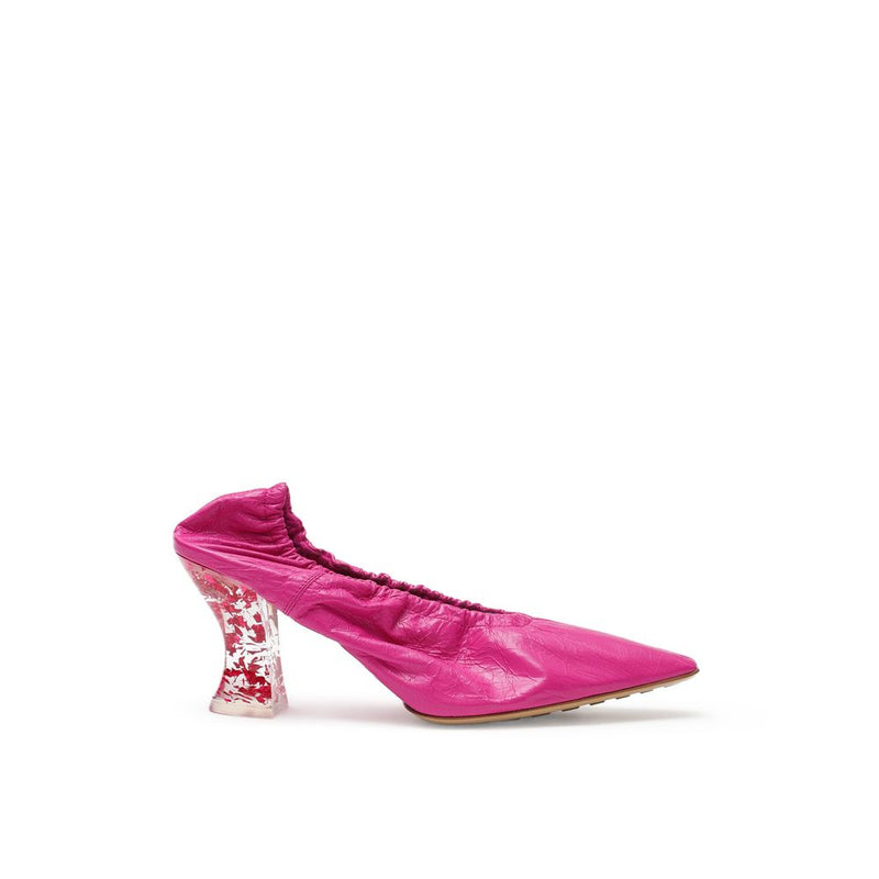 Fuchsia Leather Slippers