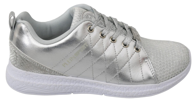Gisella Silver Polyester Sneakers Shoes-Philipp Plein-LabelTerrace.com