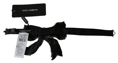 Gold Crystal Beaded Sequined 100% Silk Catwalk Necklace-Dolce & Gabbana-LabelTerrace.com