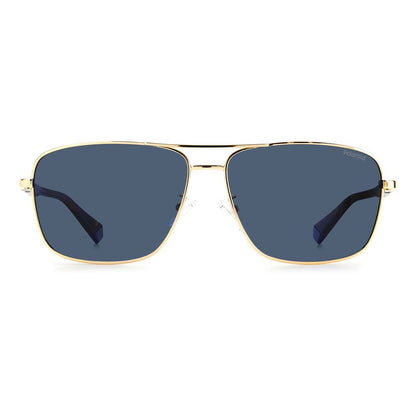 Gold Metal Sunglasses-Polaroid-LabelTerrace.com