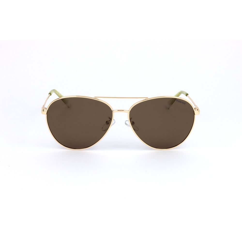 Gold Metal Sunglasses-Polaroid-LabelTerrace.com