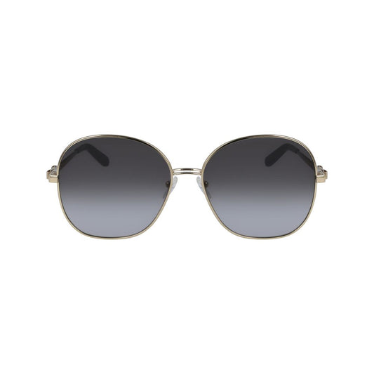 Gold Metal Sunglasses-Salvatore Ferragamo-LabelTerrace.com