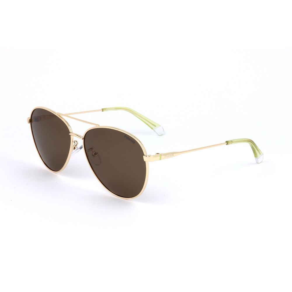 Gold Metal Sunglasses-Polaroid-LabelTerrace.com