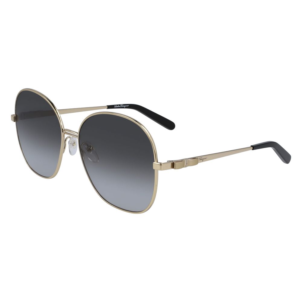 Gold Metal Sunglasses-Salvatore Ferragamo-LabelTerrace.com