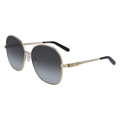 Gold Metal Sunglasses-Salvatore Ferragamo-LabelTerrace.com
