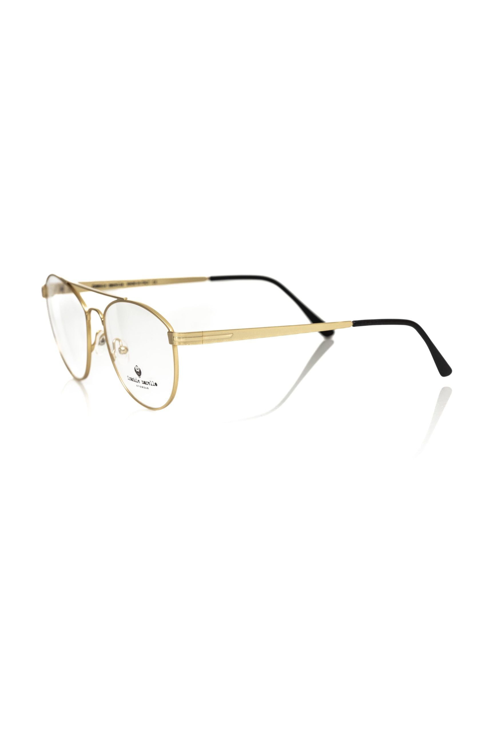 Gold Metallic Unisex Frame Eyeglasses