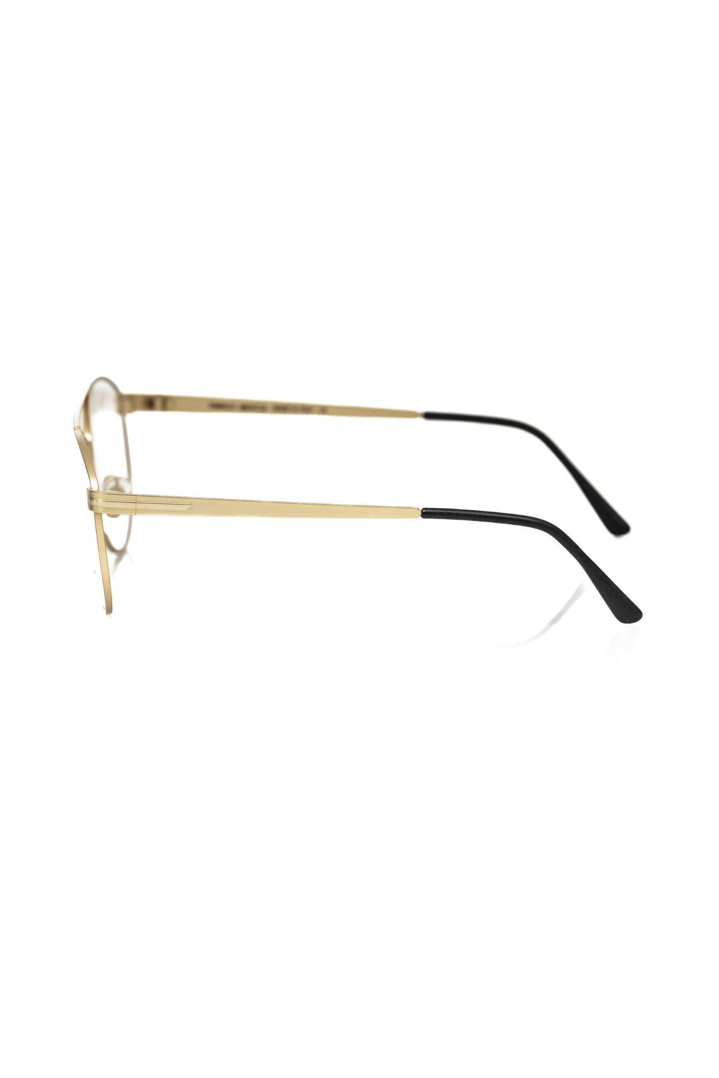 Gold Metallic Unisex Frame Eyeglasses