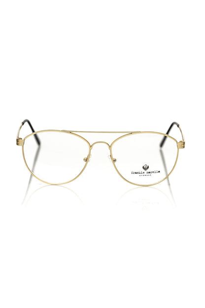 Gold Metallic Unisex Frame Eyeglasses