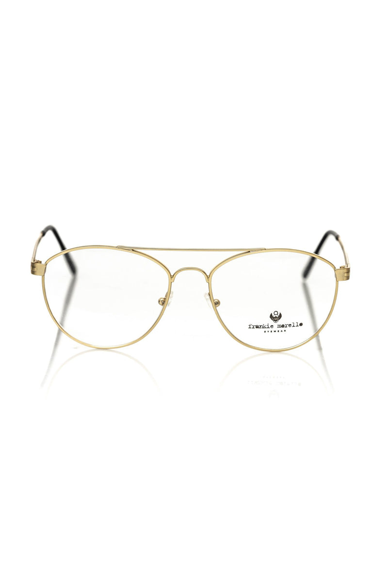 Gold Metallic Unisex Frame Eyeglasses