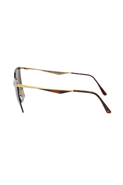 Gold Metallic Fibre Women Sunglass