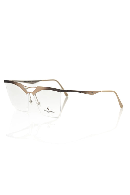Gold Metallic Women's Eyeglass Frame-Frankie Morello-LabelTerrace.com