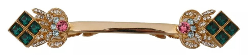 Gold Plated 925 Sterling Silver Crystal Collar Stop Brooch-Dolce & Gabbana-LabelTerrace.com