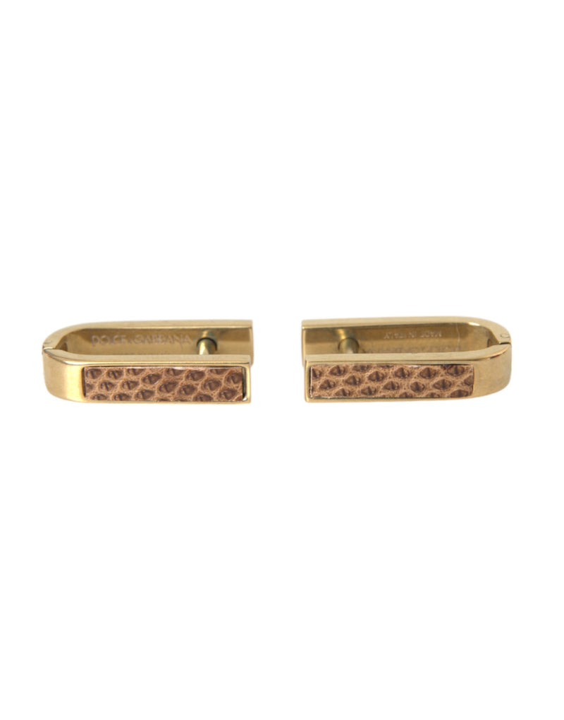 Gold Plated Metal Brass Pin Men Cufflinks-Dolce & Gabbana-LabelTerrace.com