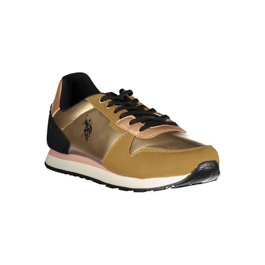 Gold Polyester Sneaker-U.S. POLO ASSN.-LabelTerrace.com