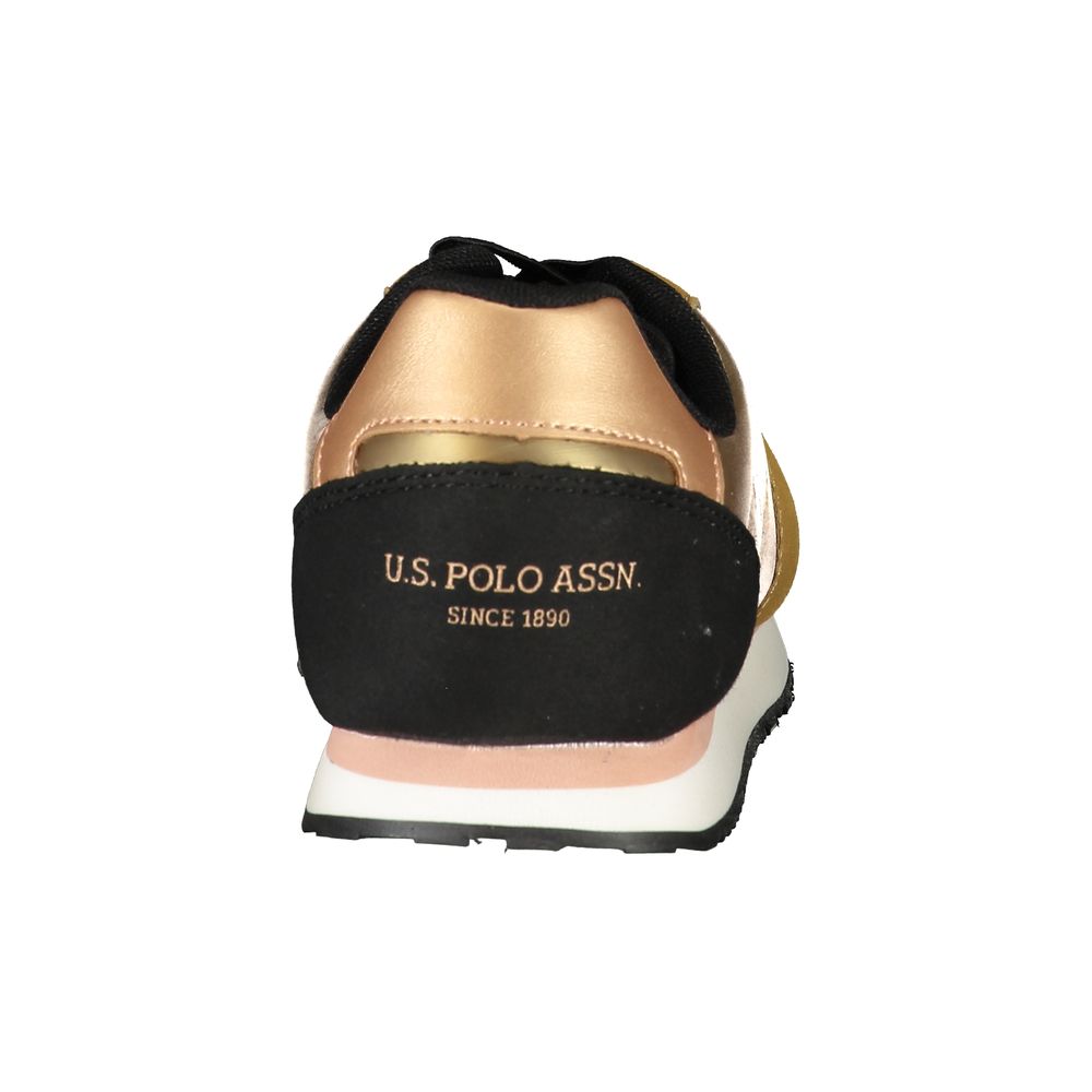 Gold Polyester Sneaker-U.S. POLO ASSN.-LabelTerrace.com