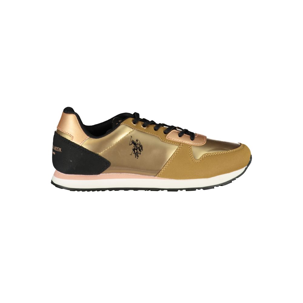 Gold Polyester Sneaker-U.S. POLO ASSN.-LabelTerrace.com