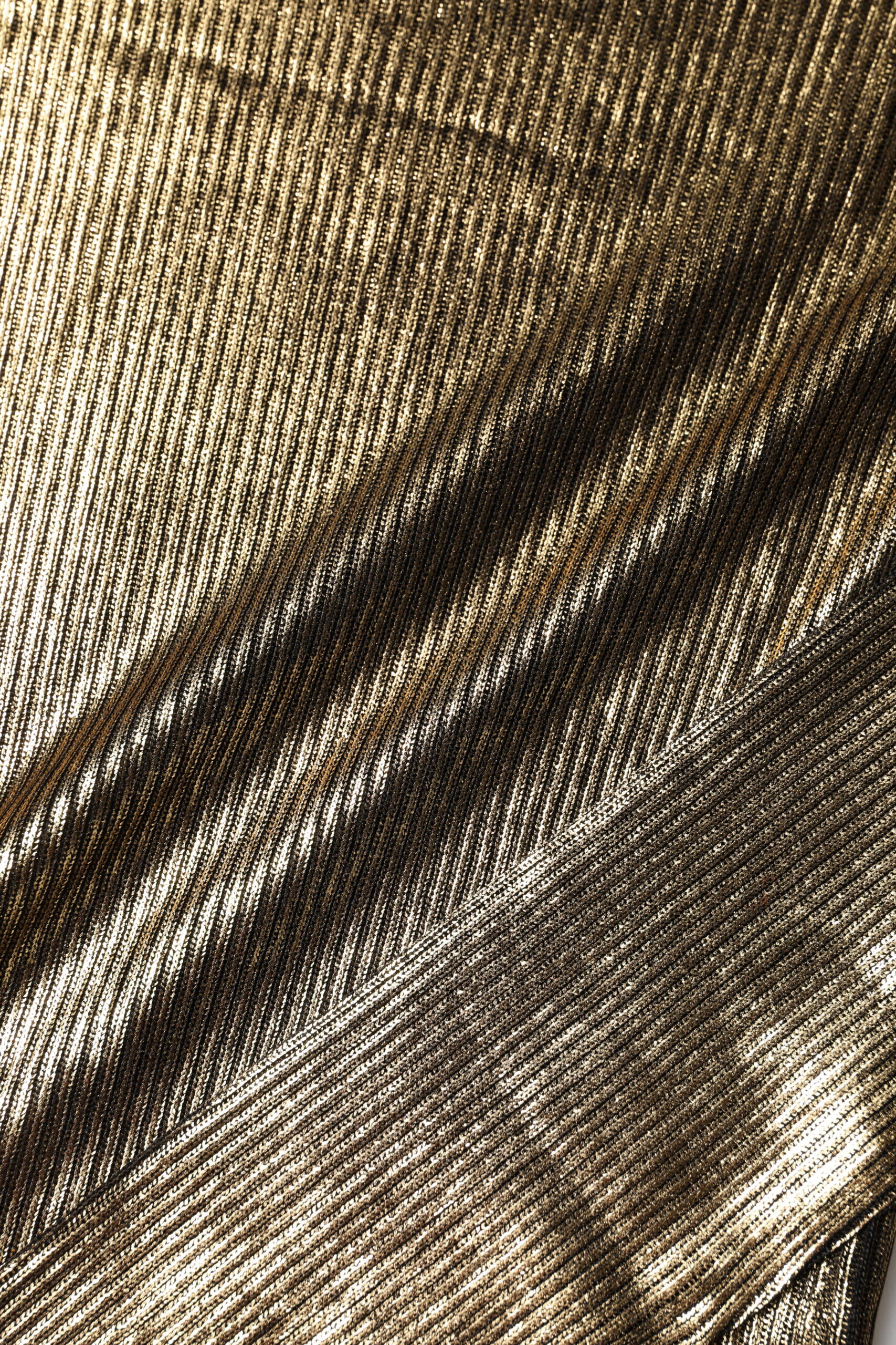 Gold Round Neck Long Sleeve Pullover Top-Dolce & Gabbana-LabelTerrace.com