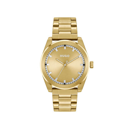 Gold Stainless Steel Dress Watch