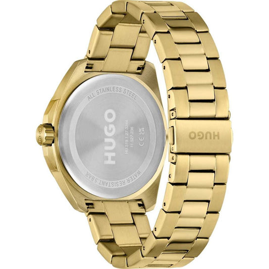 Gold Stainless Steel Watch-Hugo Boss-LabelTerrace.com