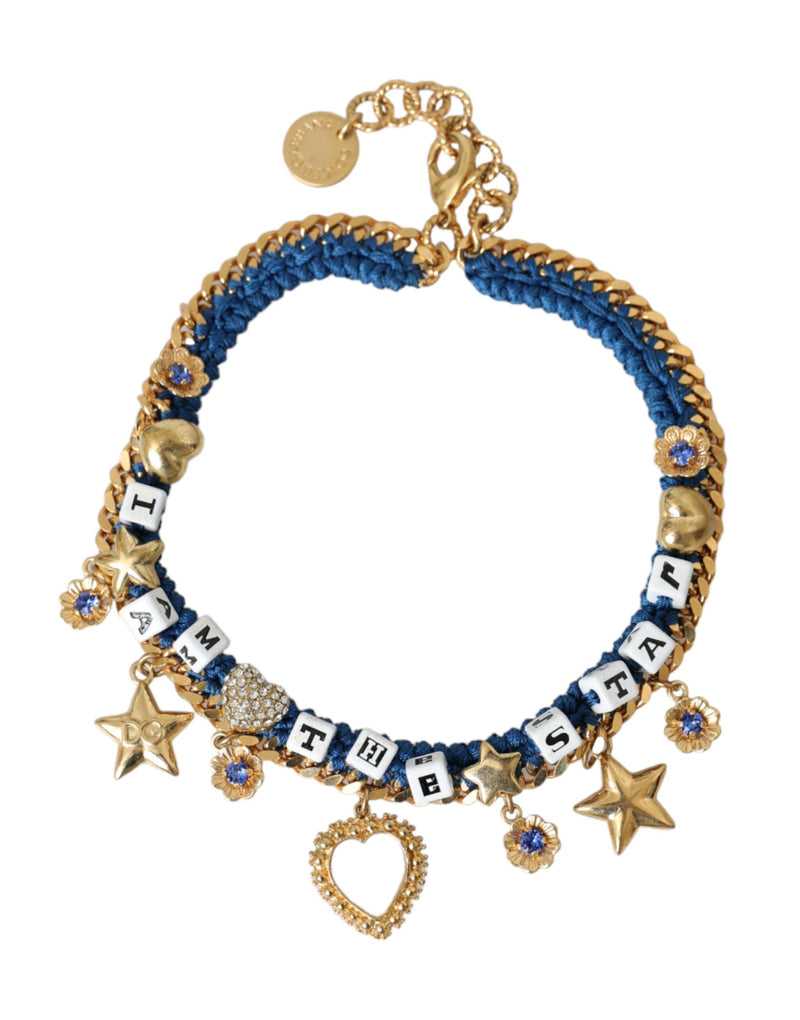 Gold Tone Brass Chain Iam The Star Bracelet-Dolce & Gabbana-LabelTerrace.com