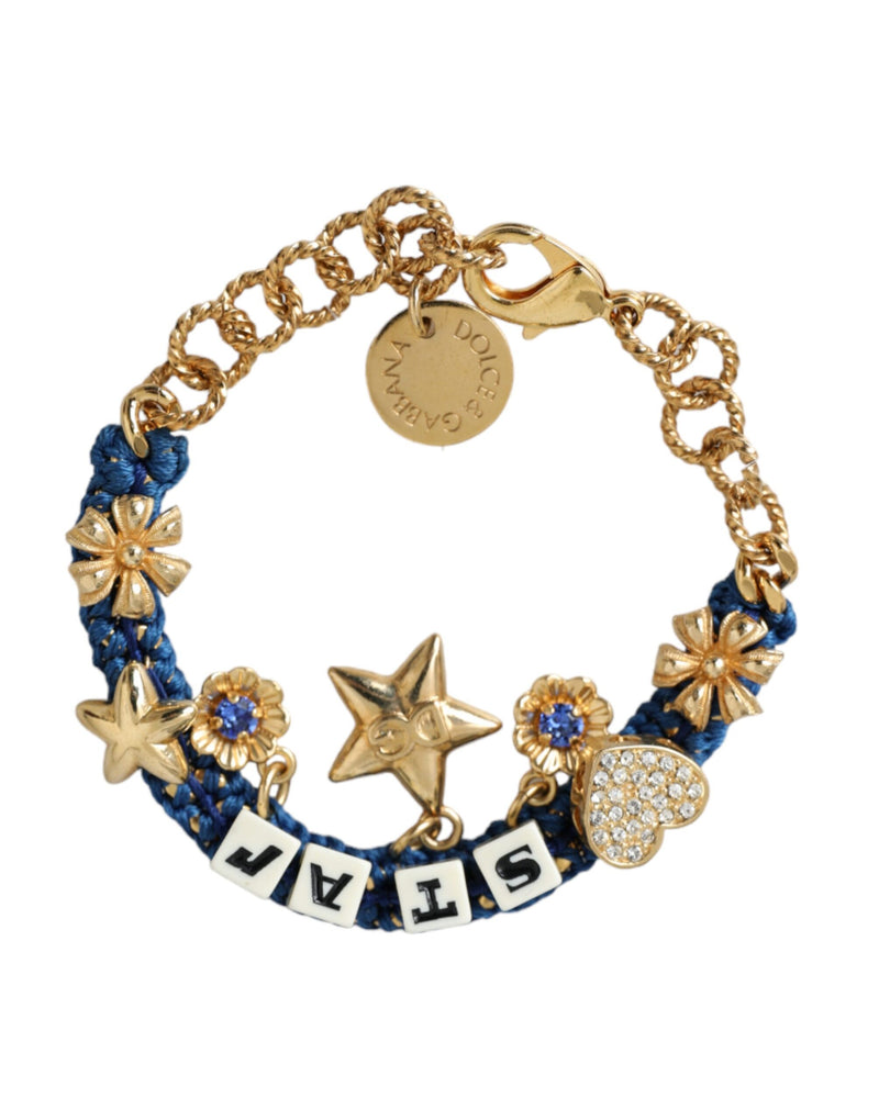 Gold Tone Brass Chain Star Fashion Bracelet-Dolce & Gabbana-LabelTerrace.com