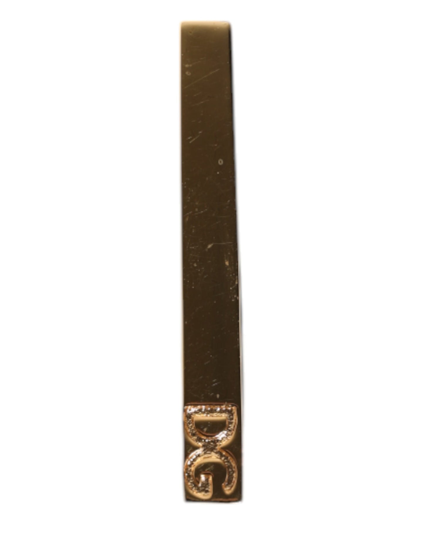 Gold Tone Brass Logo Branded Tie Clip Bar-Dolce & Gabbana-LabelTerrace.com