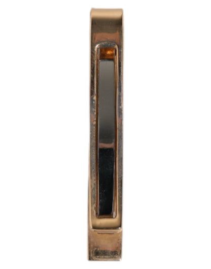 Gold Tone Brass Logo Branded Tie Clip Bar-Dolce & Gabbana-LabelTerrace.com