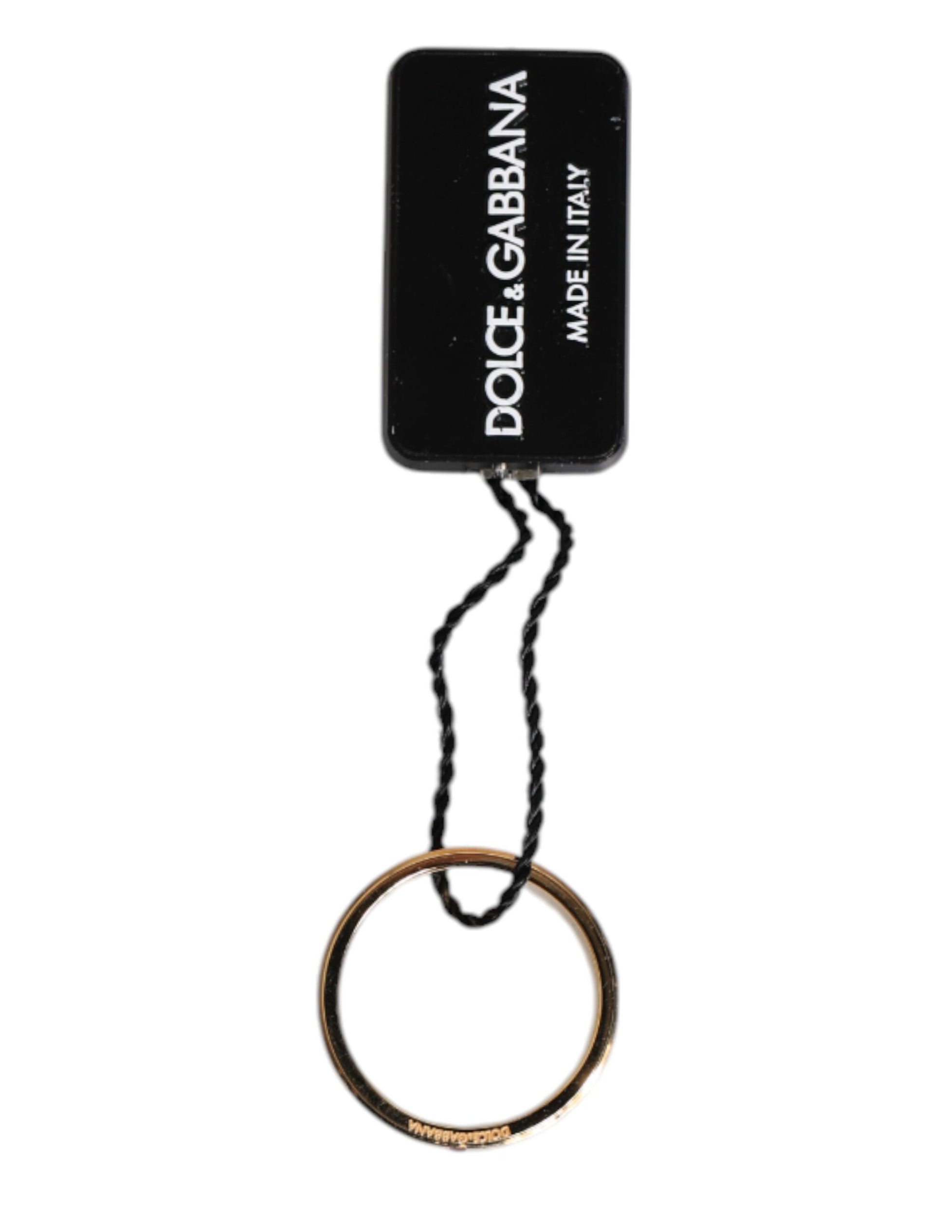 Gold Tone Brass Red Crystal DG Logo Ring-Dolce & Gabbana-LabelTerrace.com