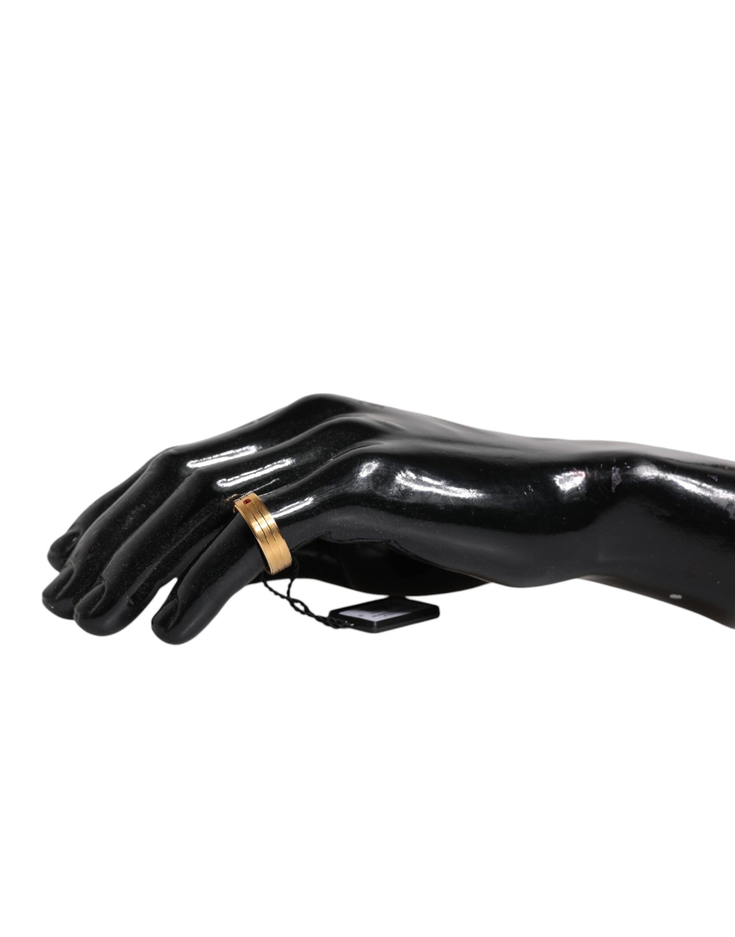 Gold Tone Brass Red Crystal DG Logo Ring-Dolce & Gabbana-LabelTerrace.com