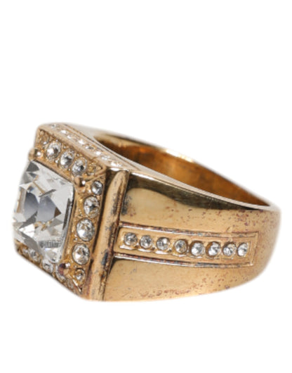 Gold Tone Sterling Silver 925 Crystals Ring-Dolce & Gabbana-LabelTerrace.com
