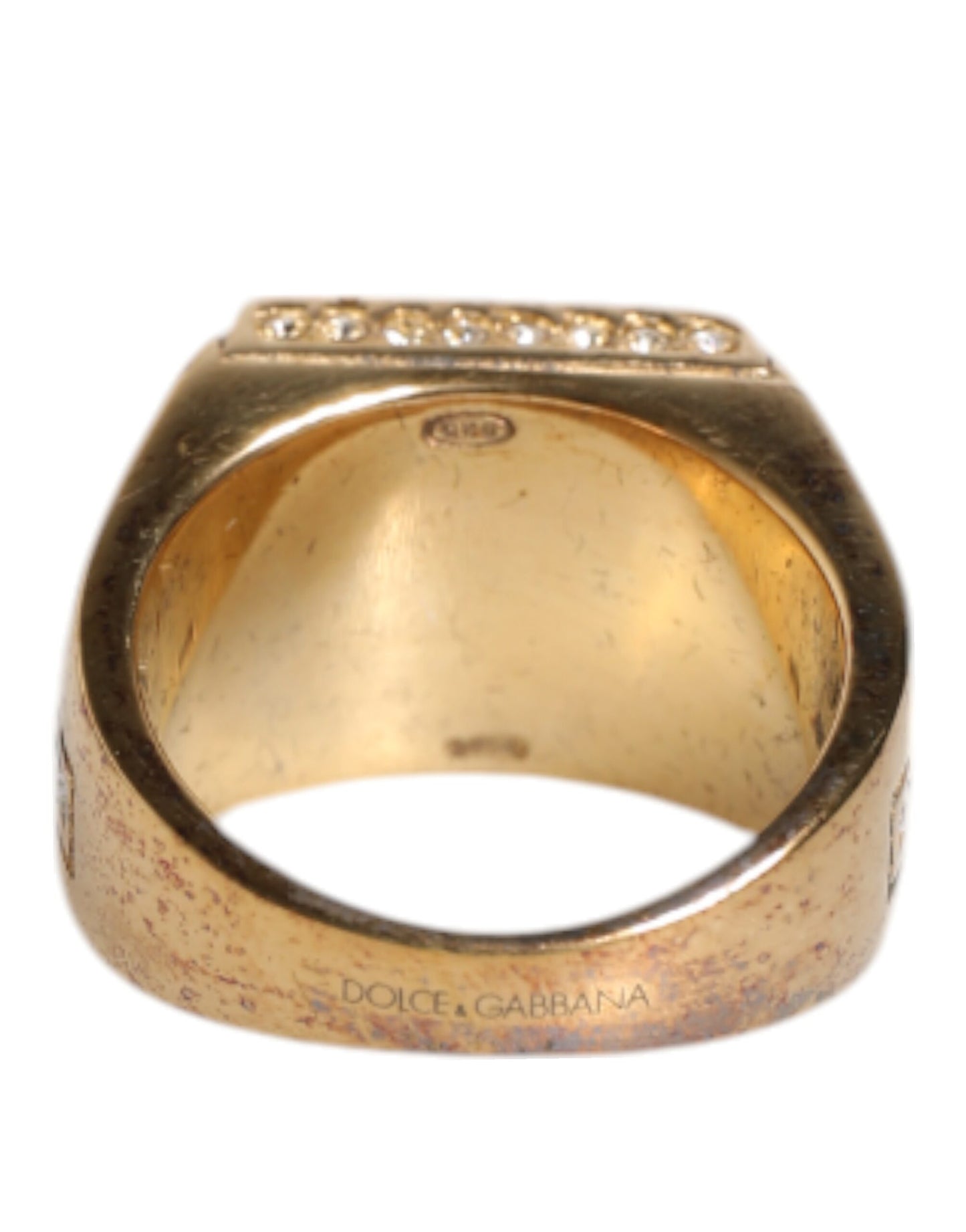 Gold Tone Sterling Silver 925 Crystals Ring-Dolce & Gabbana-LabelTerrace.com