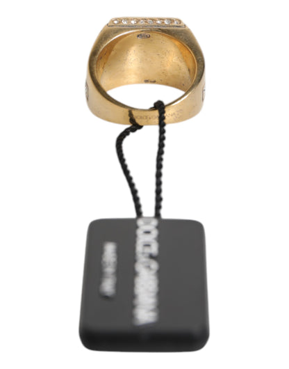 Gold Tone Sterling Silver 925 Crystals Ring-Dolce & Gabbana-LabelTerrace.com